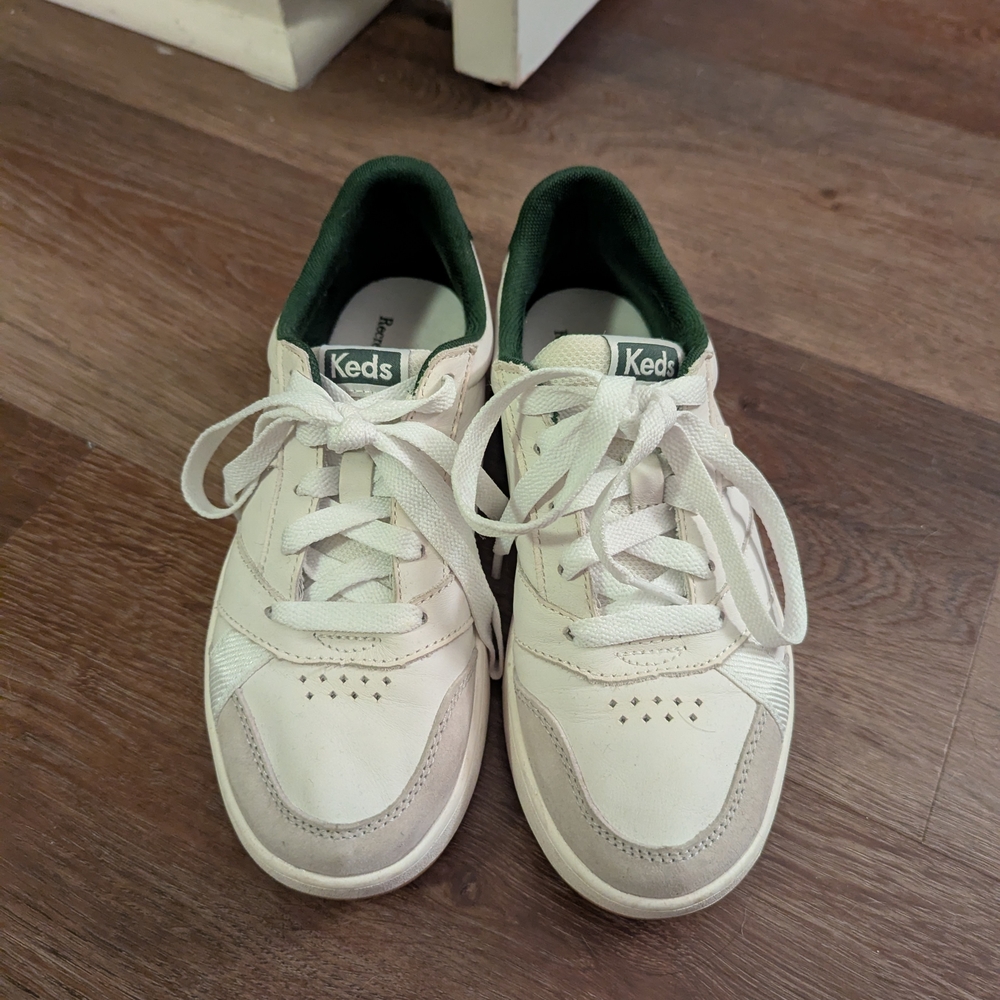 Keds White and Green Sneakers